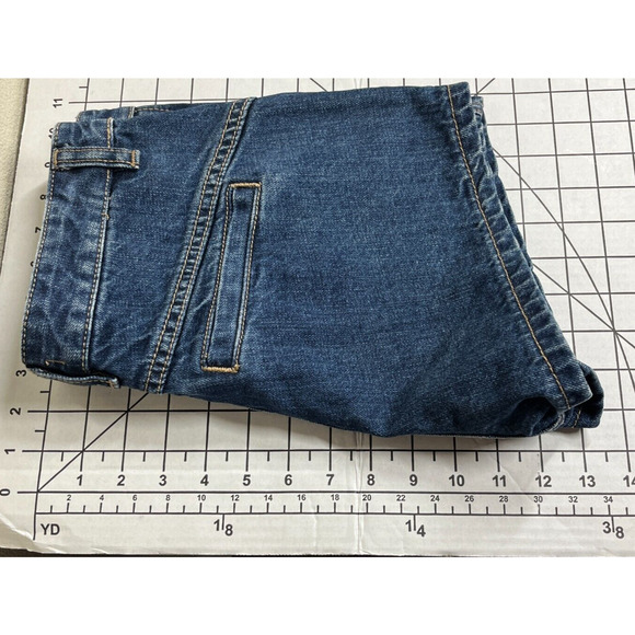 Free People Sweet Surrender Lace Inset High Rise Jean Denim Shorts 27 Dark Wash - Picture 11 of 12